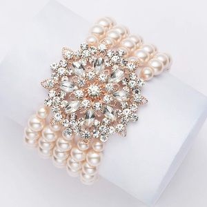 1920’s Vintage Rose Gold and Pearl Bracelet